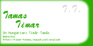 tamas timar business card